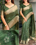 Buy Assam Silk Zari Jacquard Border With Zari Weaving Chit Pallu With Running Blouse