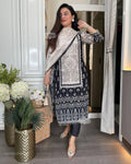 DESIGNER WEAR TRENDING  TOP WITH PRINTED WORK WITH DIAMOND WORK WITH PANTS AND DUPATTA