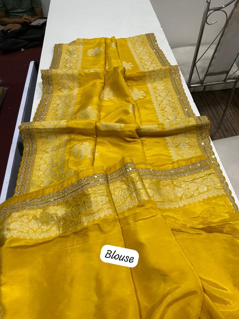 Russian Cotton Silk Weaving Saree Jari Elegant Weaving Rich Pallu With Embroidery Work Border