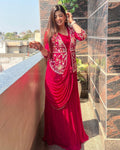 😍Presenting By New Party Wear Designer Gown With Koti And Dupatta😍 (For Size Information See Description)