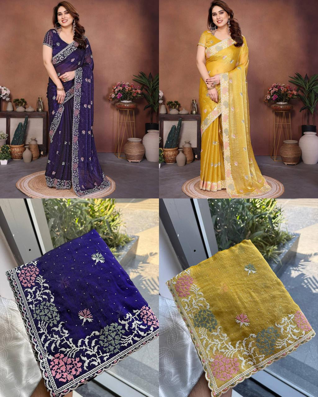 Party Wear Soft Fendy Chiffon Silk Saree