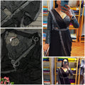 New Super Trending Black Embroidery Sequence Work Ready To Wear Saree