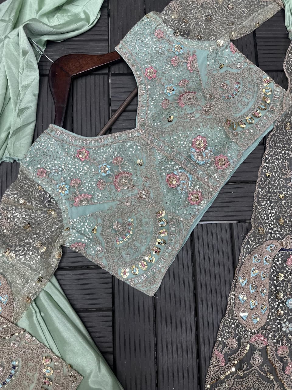 Buy New Super Trending Embroidery Sequence Work Ready To Wear Saree With Embroidery Blouse