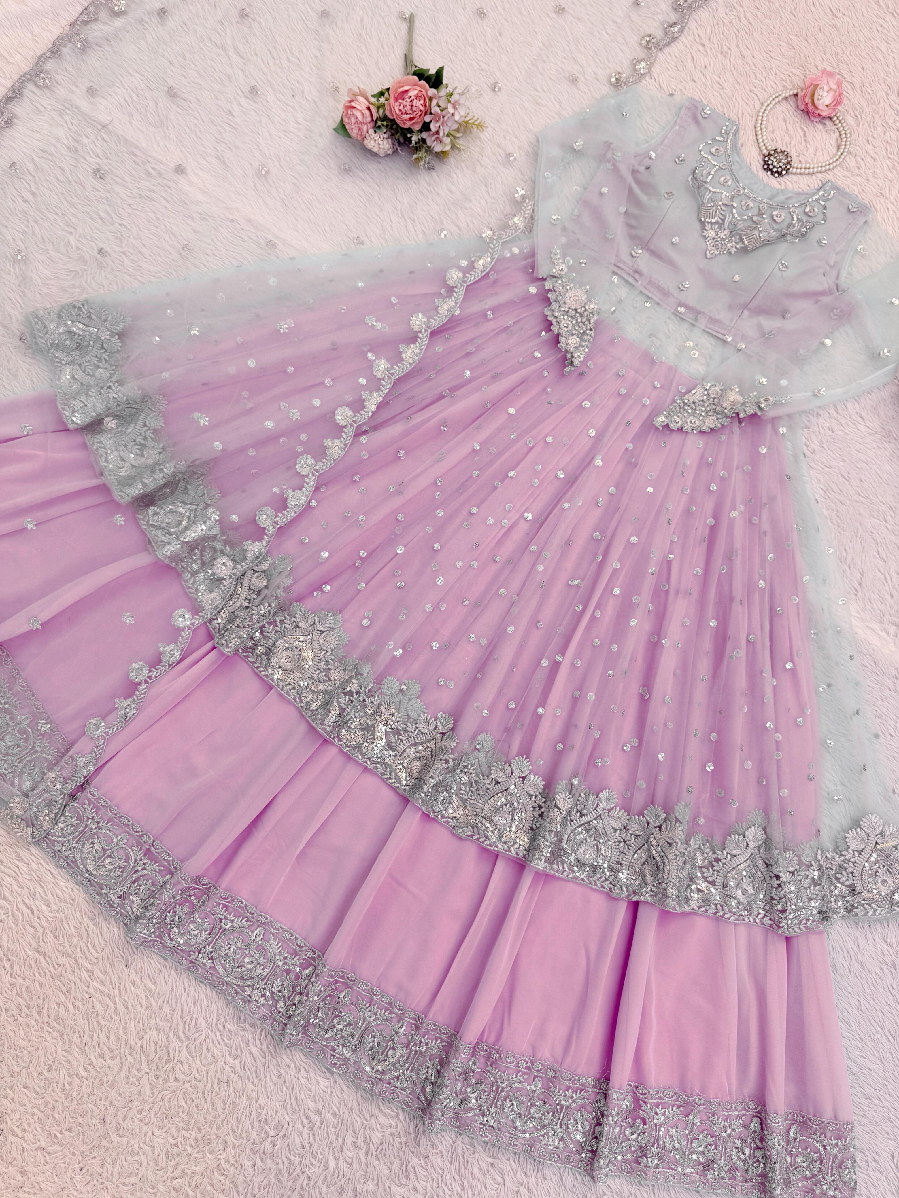 Try This "Gown-Lehenga" Effortless Charm With Our Exclusive 3-Piece Set – Crafted For Comfort, Stitched With Grace