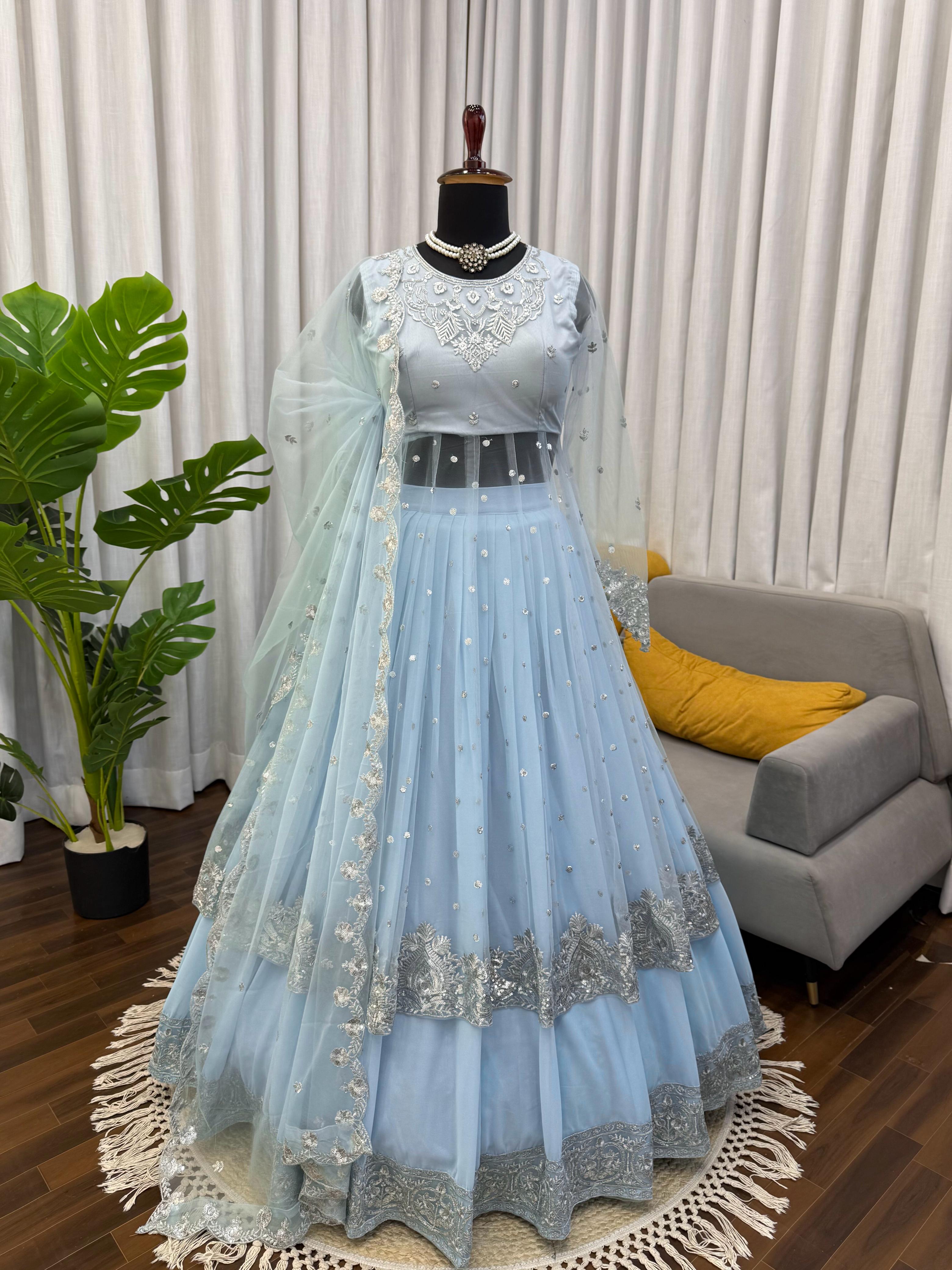 Try This "Gown-Lehenga" Effortless Charm With Our Exclusive 3-Piece Set – Crafted For Comfort, Stitched With Grace