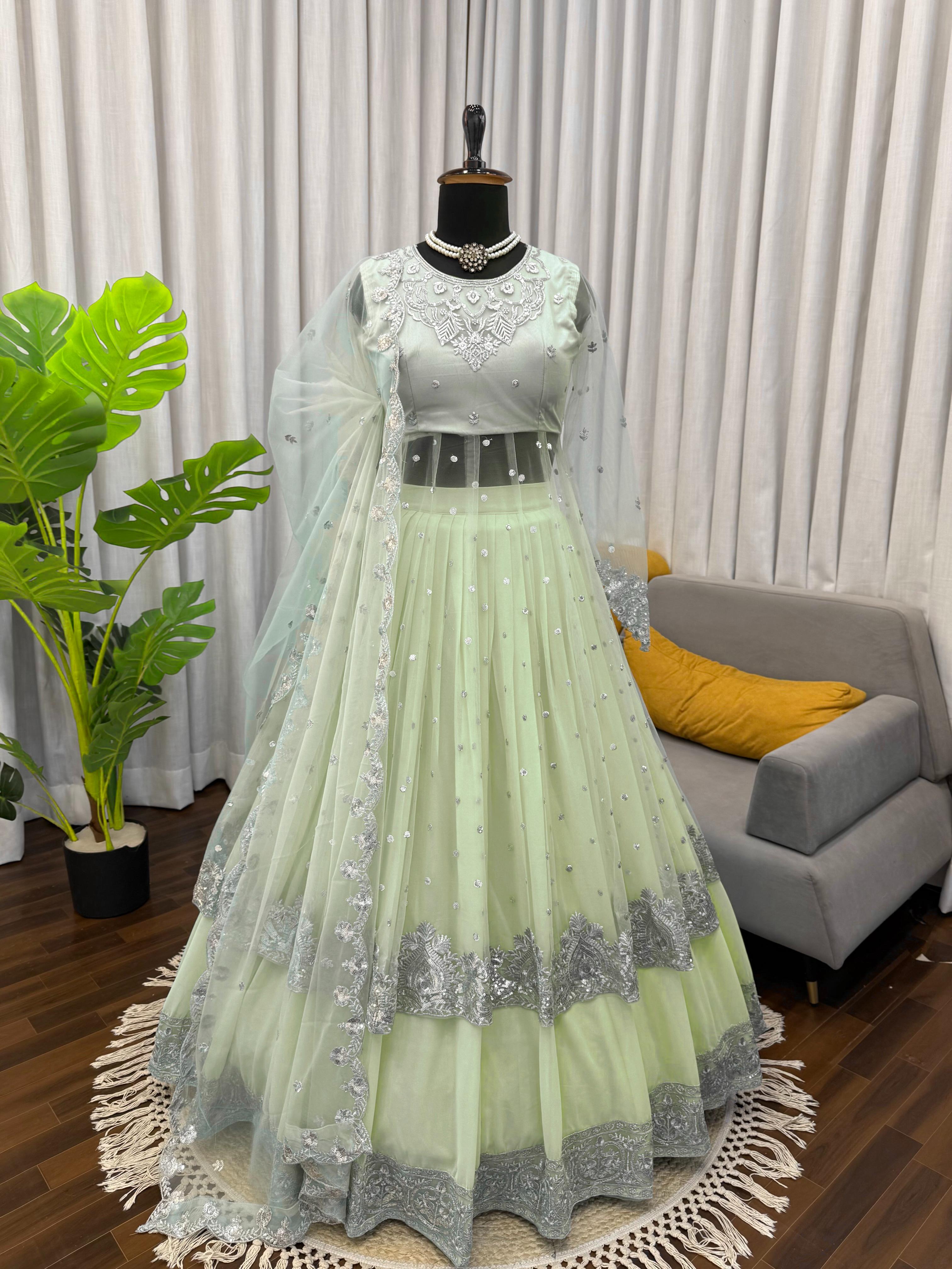 Try This "Gown-Lehenga" Effortless Charm With Our Exclusive 3-Piece Set – Crafted For Comfort, Stitched With Grace