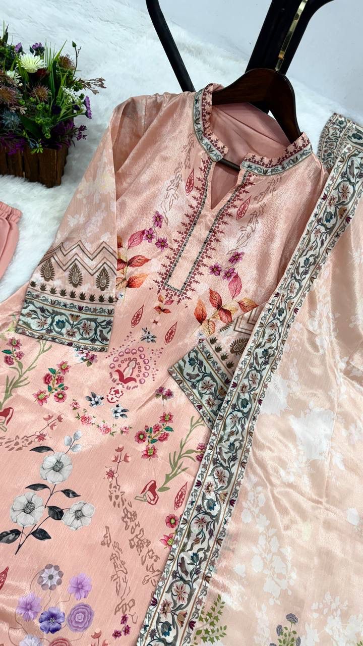 NEW READY TO WEAR COLLECTION FANCY PRINTED KURTI WITH BEAUTIFUL BOTTOM AND ATTRACTIVE DUPATTA 👗