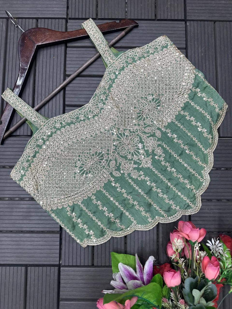 New Super Trending Embroidery Sequence Work Ready To Wear Saree With Embroidery Blouse