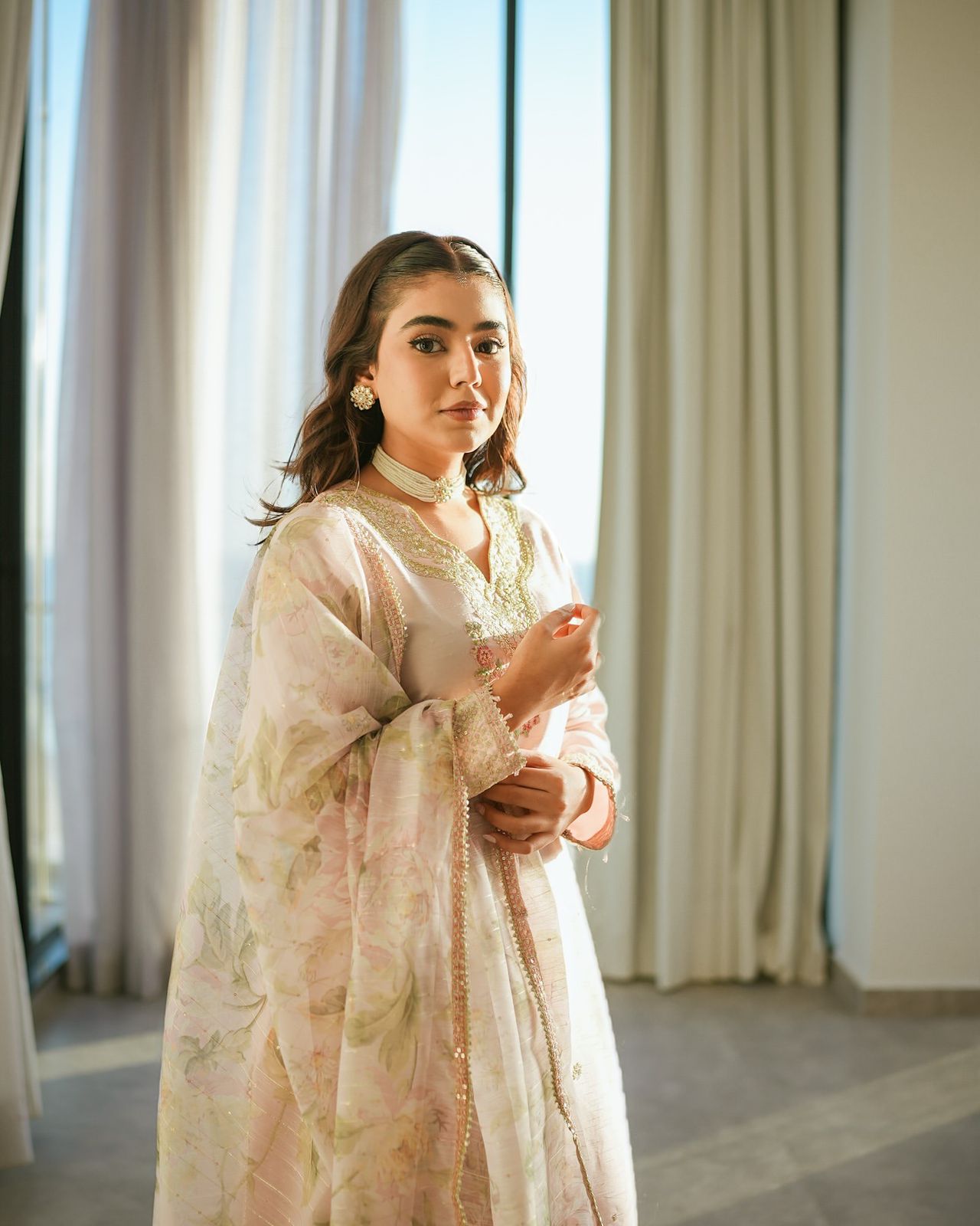 Pakistani-Style Palazzo Salwar Suit Đěsigner Party Wear Look Pure Natural Crepe Silk