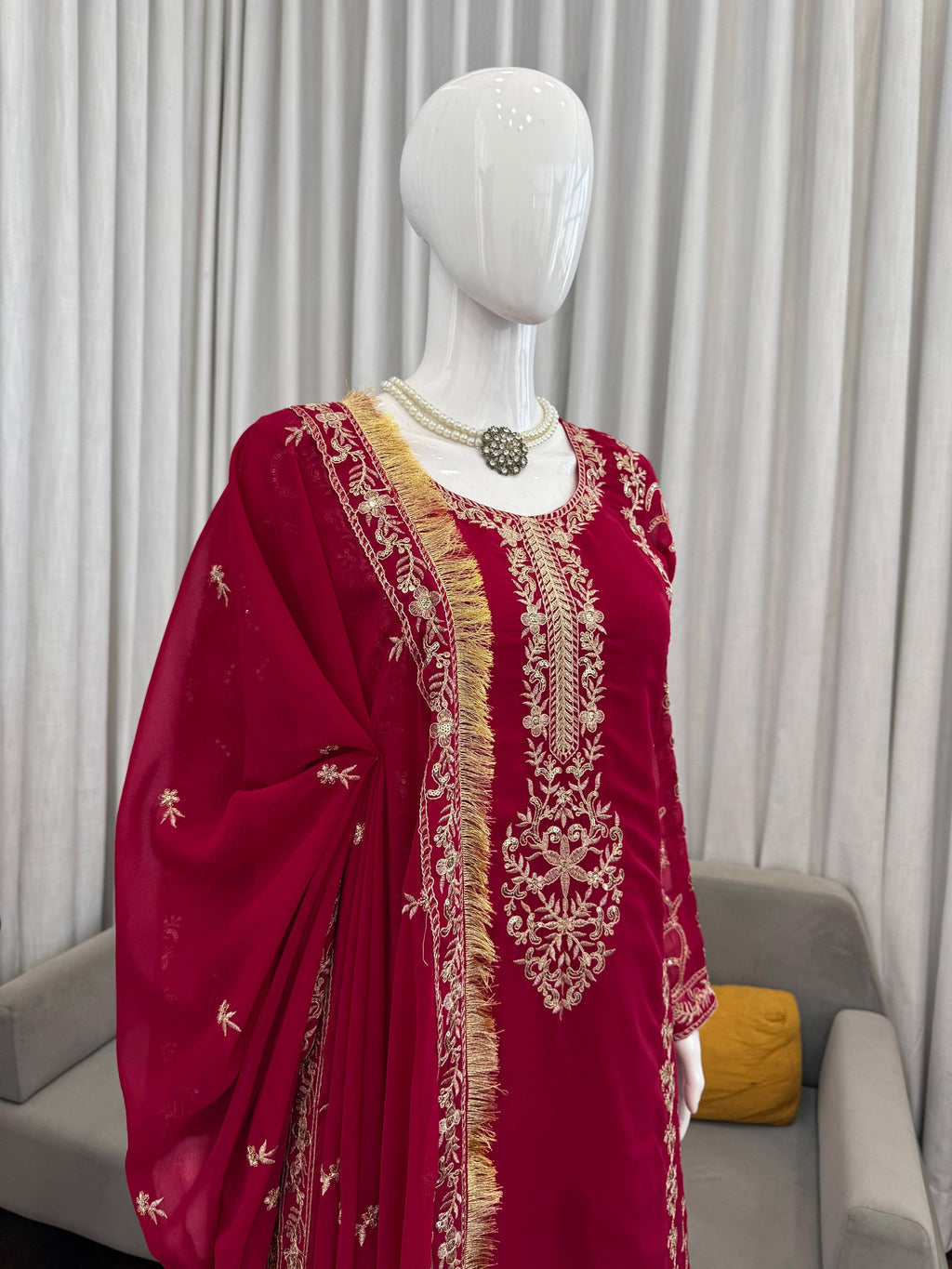 ✨ Designer Palzoo Set - 🎀 Crafted in Classy Tones with Premium Fabric & Detailing