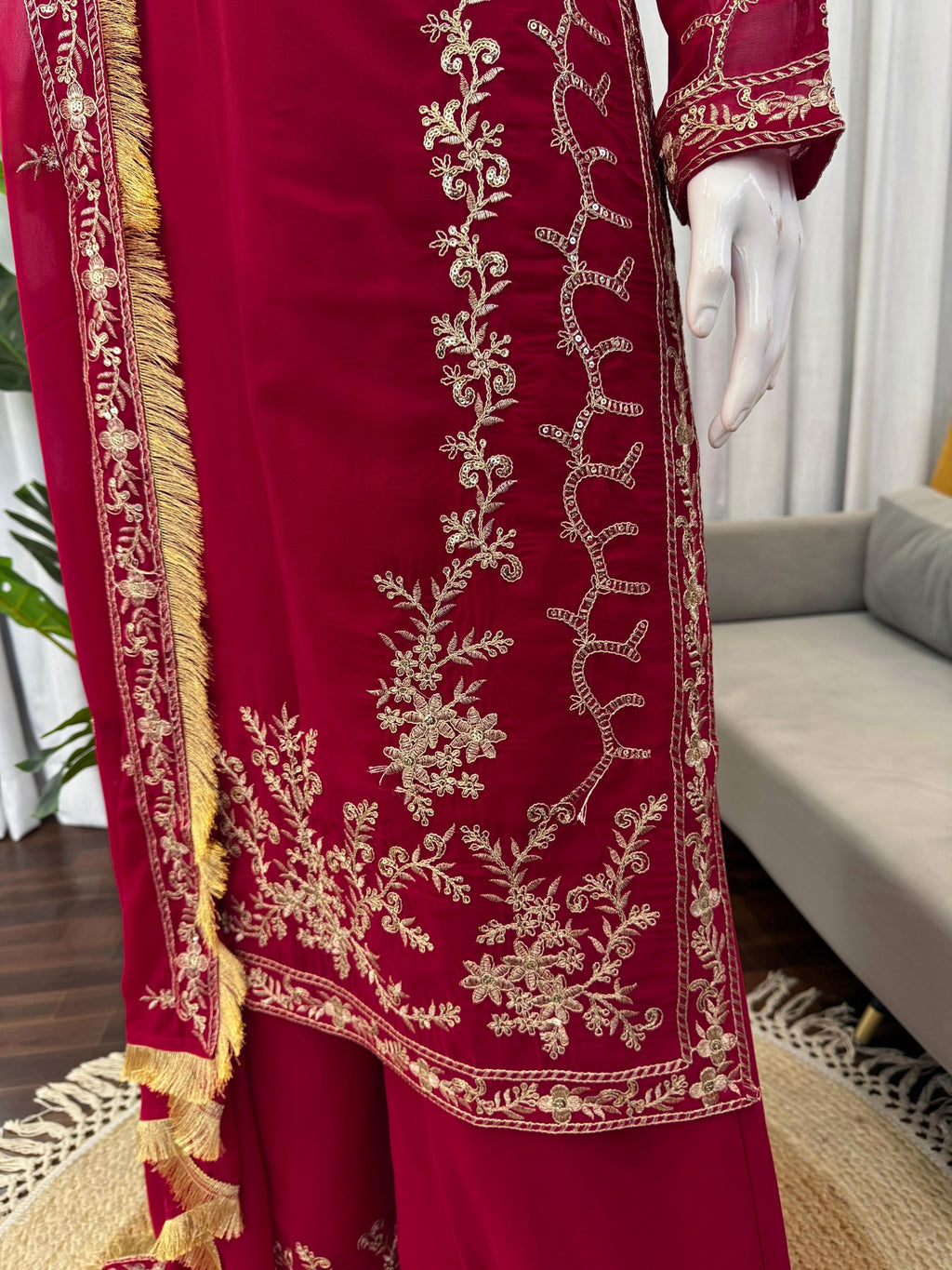 ✨ Designer Palzoo Set - 🎀 Crafted in Classy Tones with Premium Fabric & Detailing