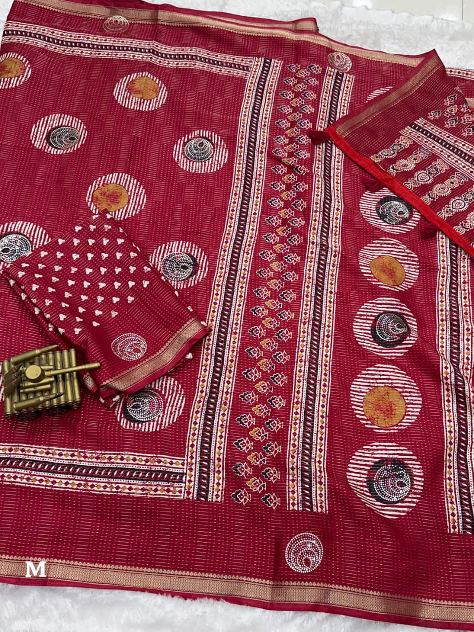 Make a statement with this printed sequins saree