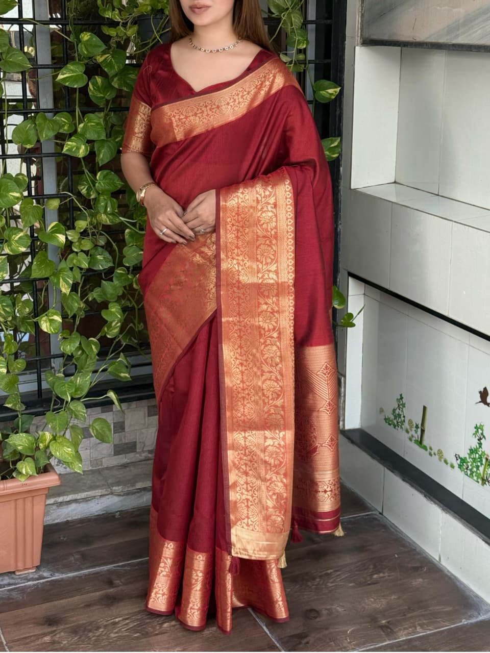 Assam silk Sari