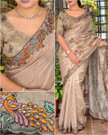 Black berry silk Sari