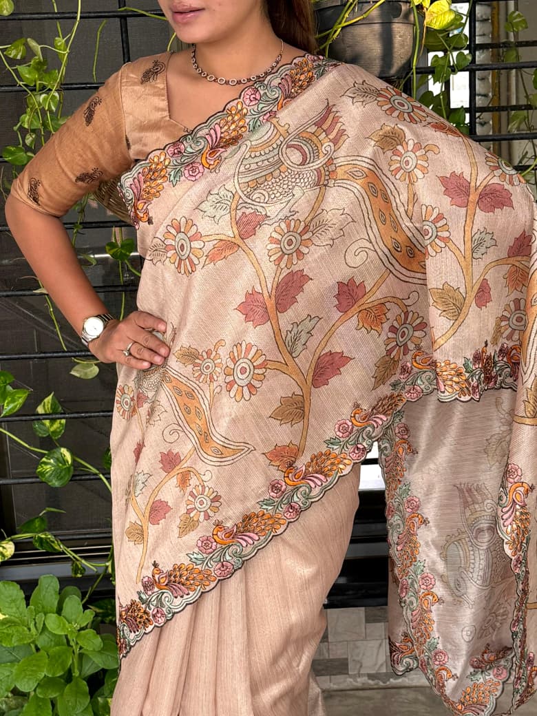 Black berry silk Sari