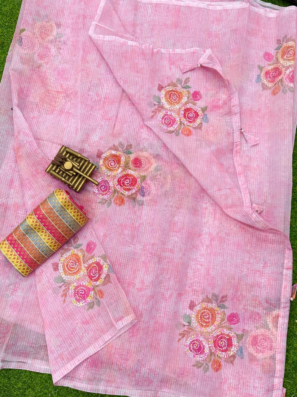 Softest organza printed saree