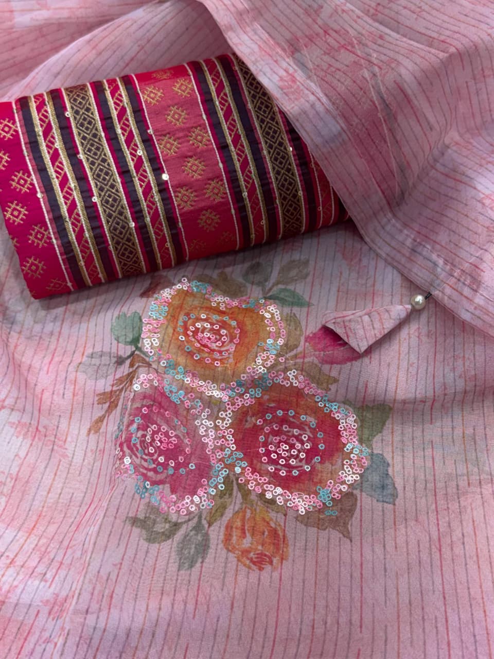 Softest organza printed saree