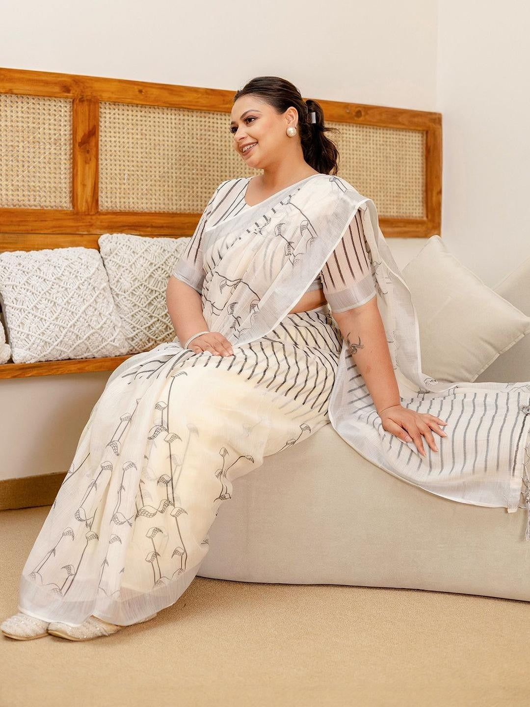 Linen Cotton saree