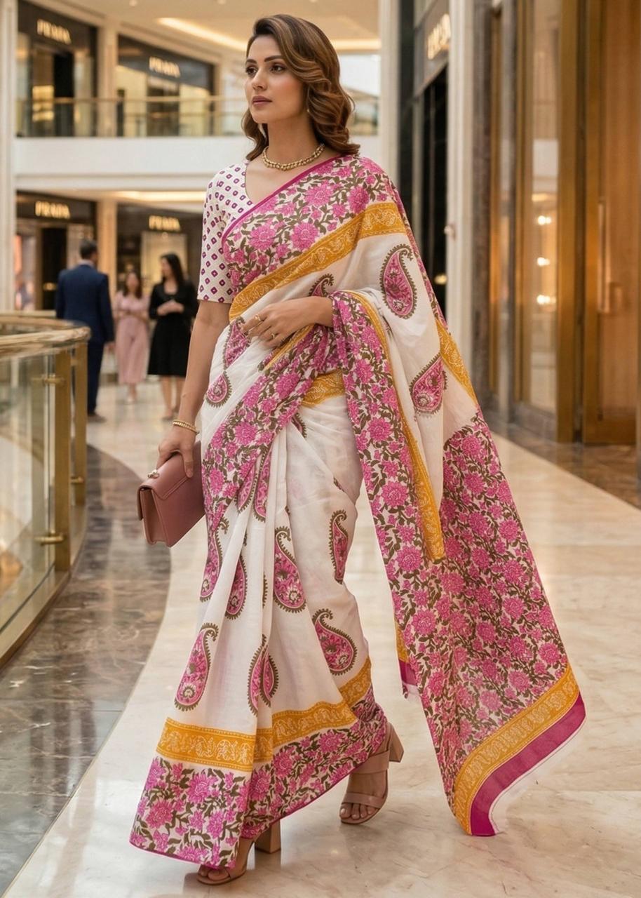 Rajeshtani Hand Block Printed Design Lunching