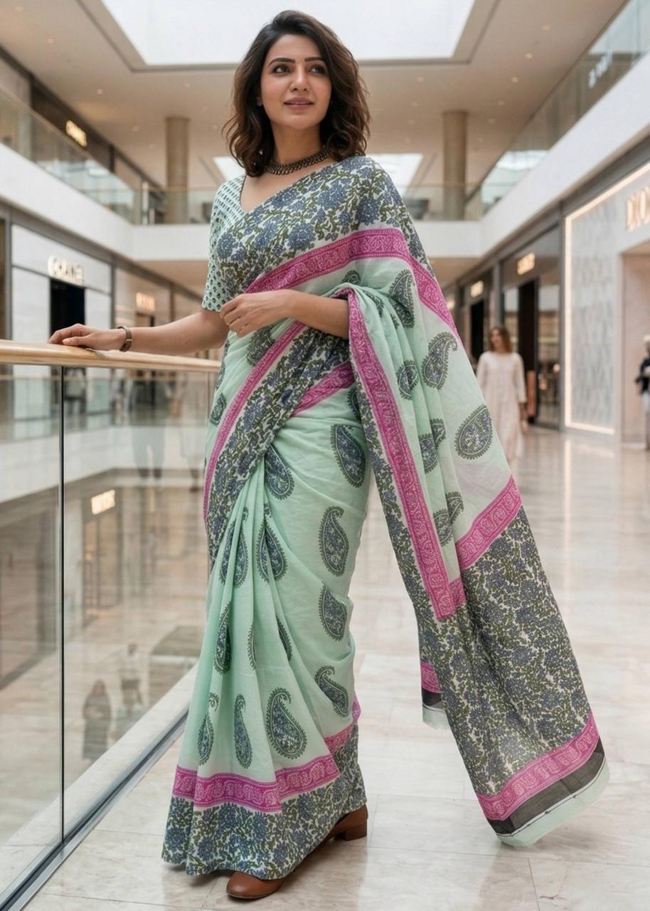 Rajeshtani Hand Block Printed Design Lunching