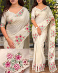 Embroidered work with cutwork