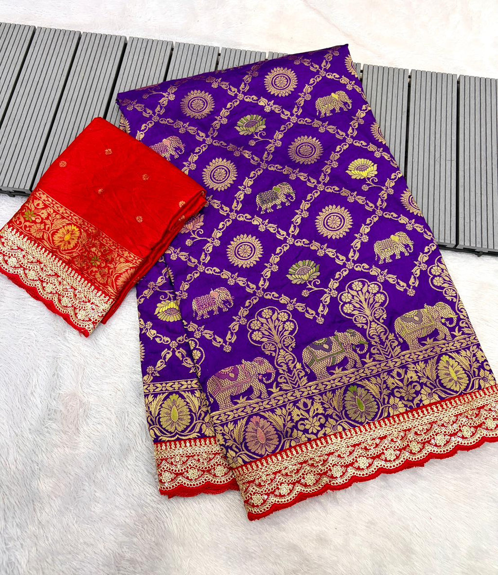 thread work border in full saree