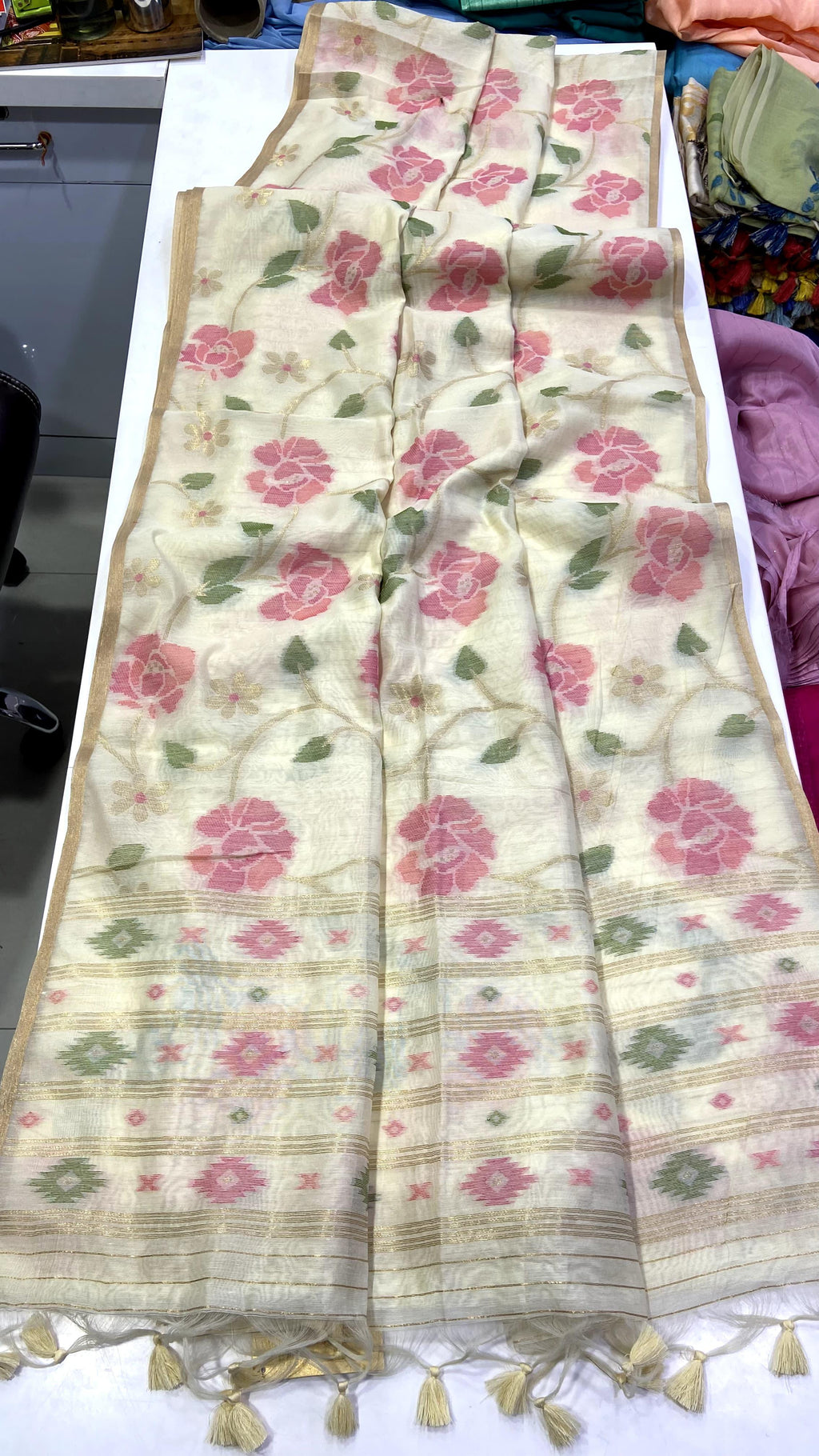 Jamdani Cotton Saree 🌸