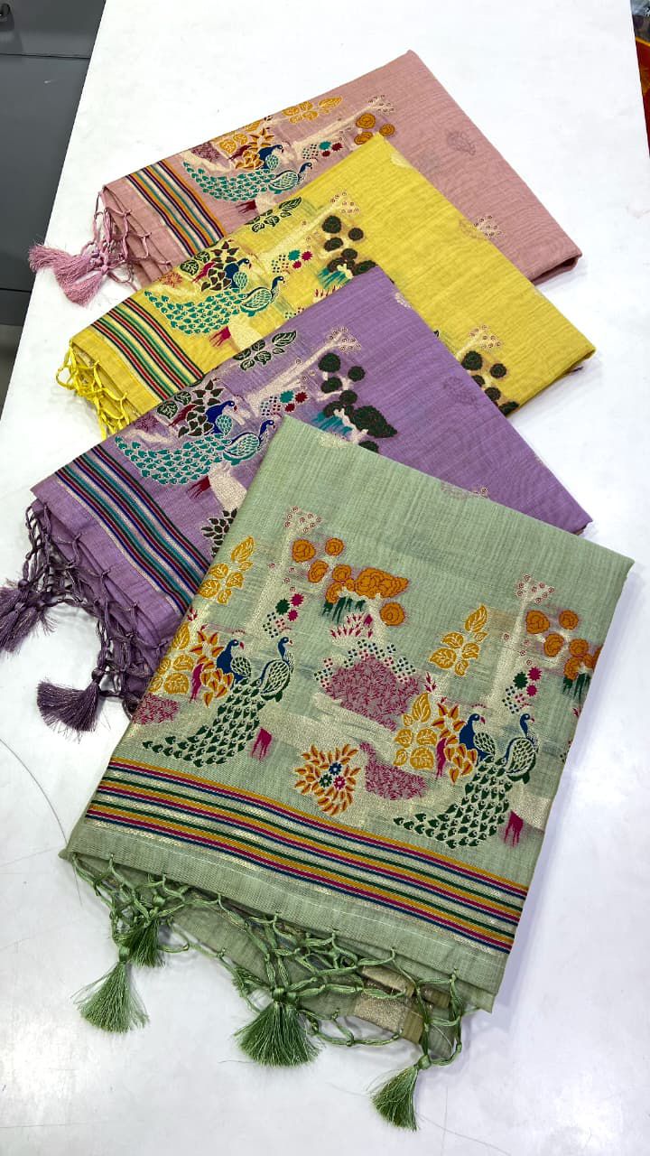 Weaving design all over the saree