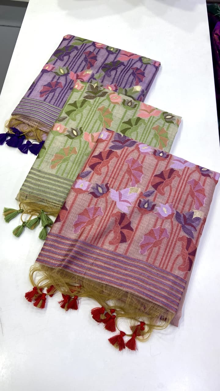 Muga Cotton Saree 🌸