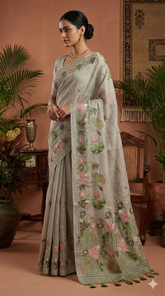 Muga Cotton Saree 🌸