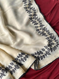 Goldy crush saree with all over thread work