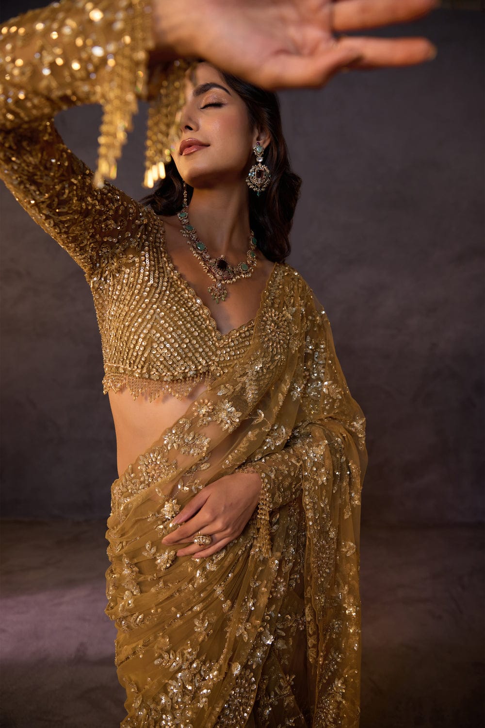 Full Saree of Heavy Quality Butterfly Net