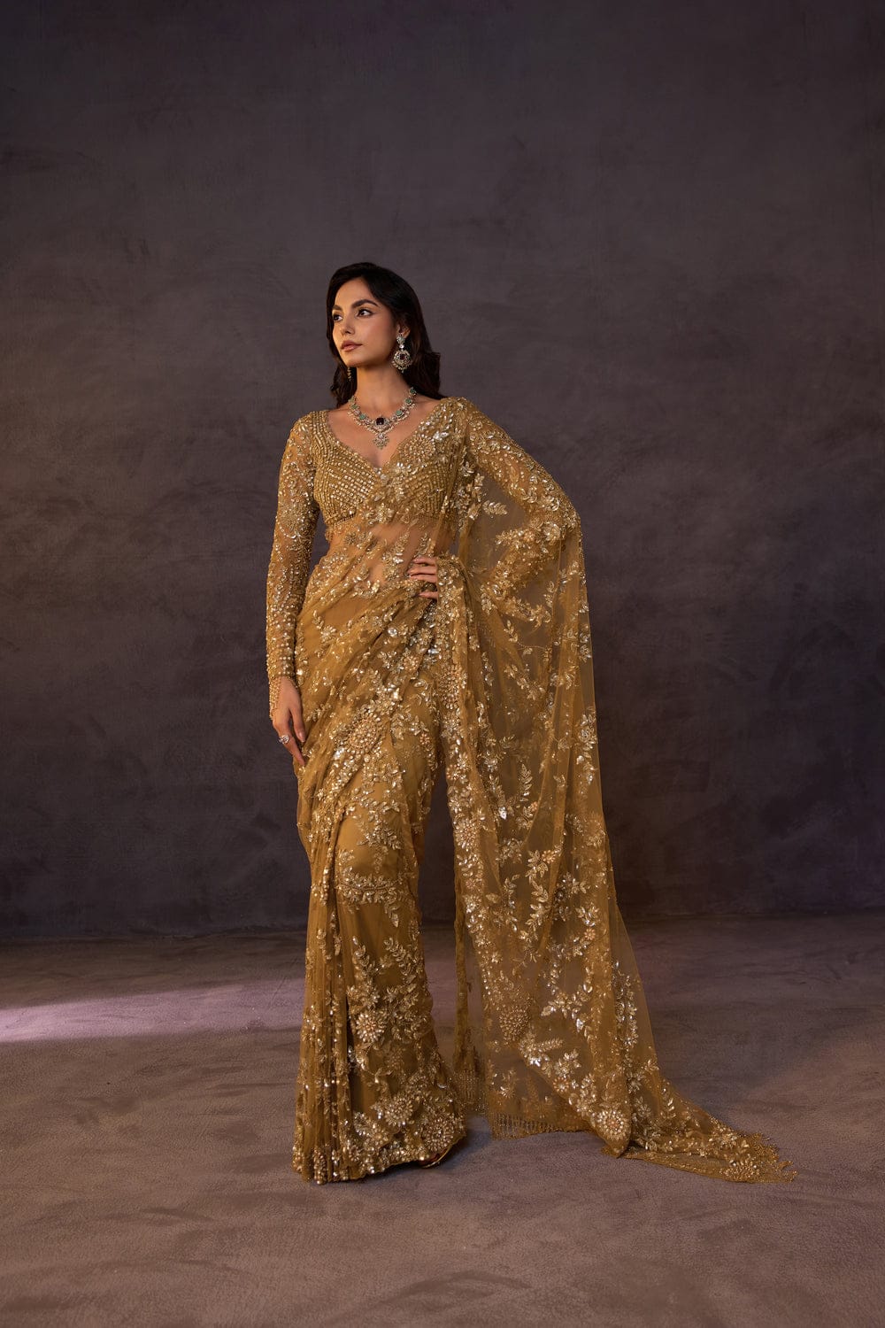 Full Saree of Heavy Quality Butterfly Net