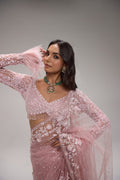 Bollywood BlockBuster Sequins Design Beautiful Zalar Attached in Pallu & blouse SARI
