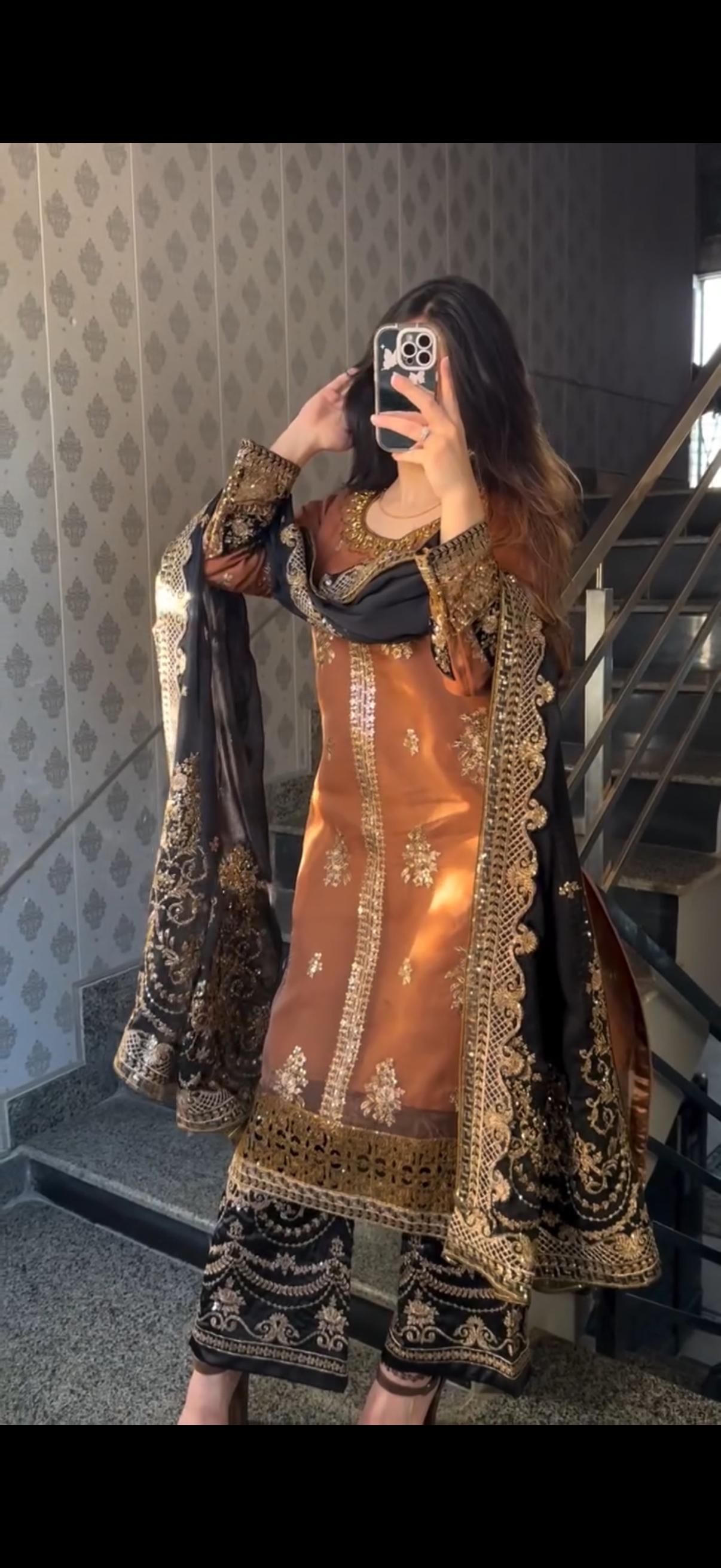 Pakistani Muslim Style Plazzo Set