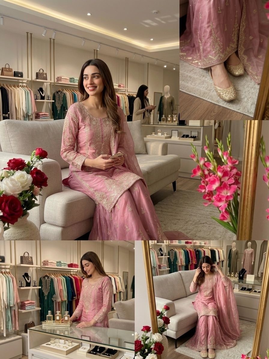 New Series Designer Party Sharara Suit & Dupatta Set Full Stitched