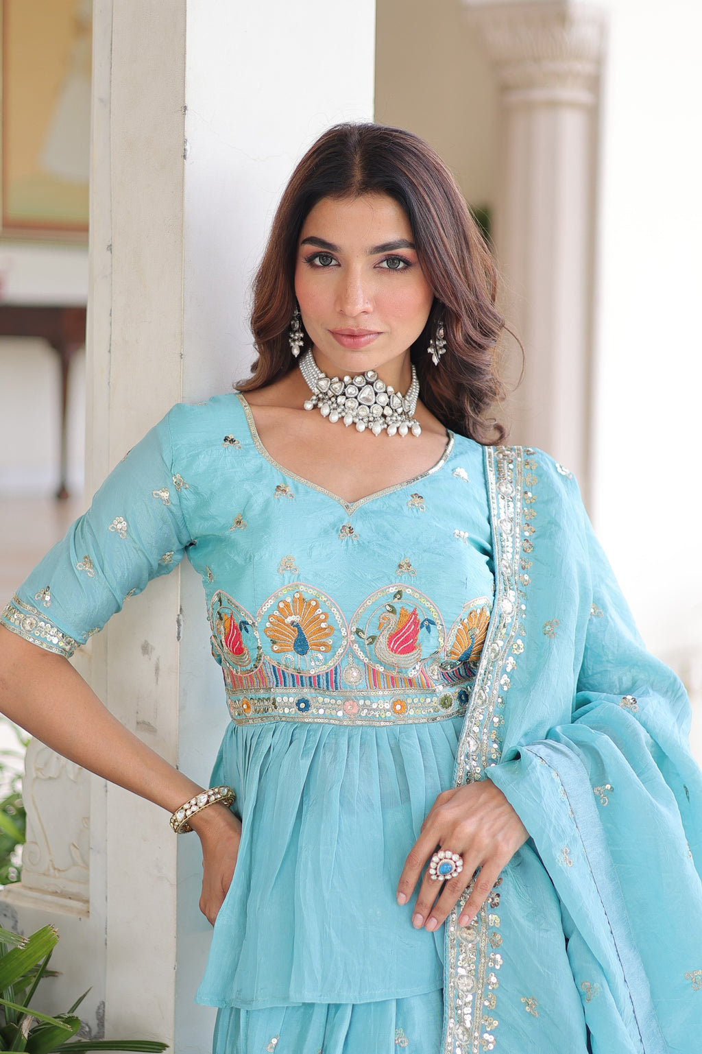 Premium Designer Sequins Embroidered Readymade Lehenga choli Set 💃🏻