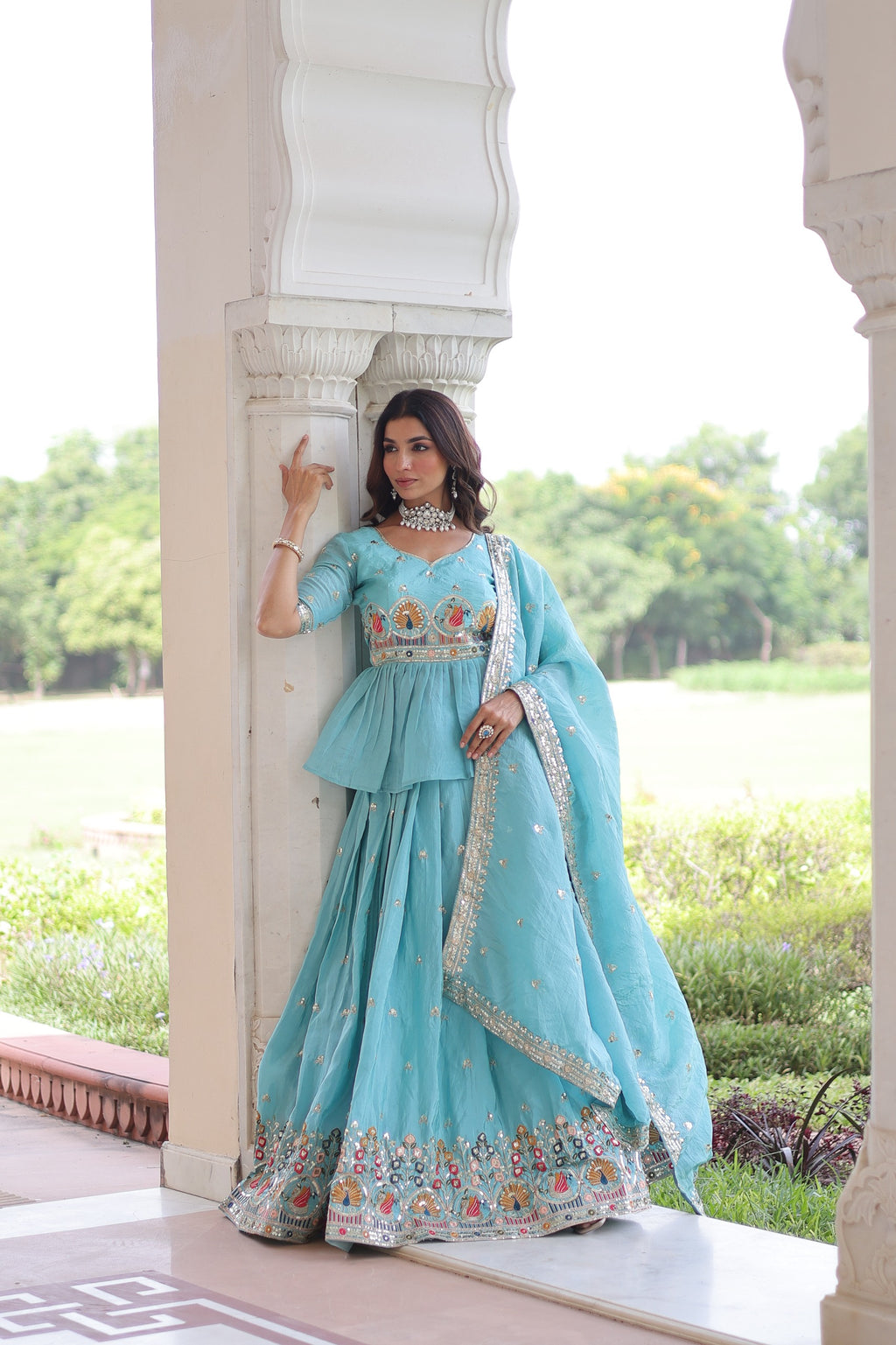 Premium Designer Sequins Embroidered Readymade Lehenga choli Set 💃🏻