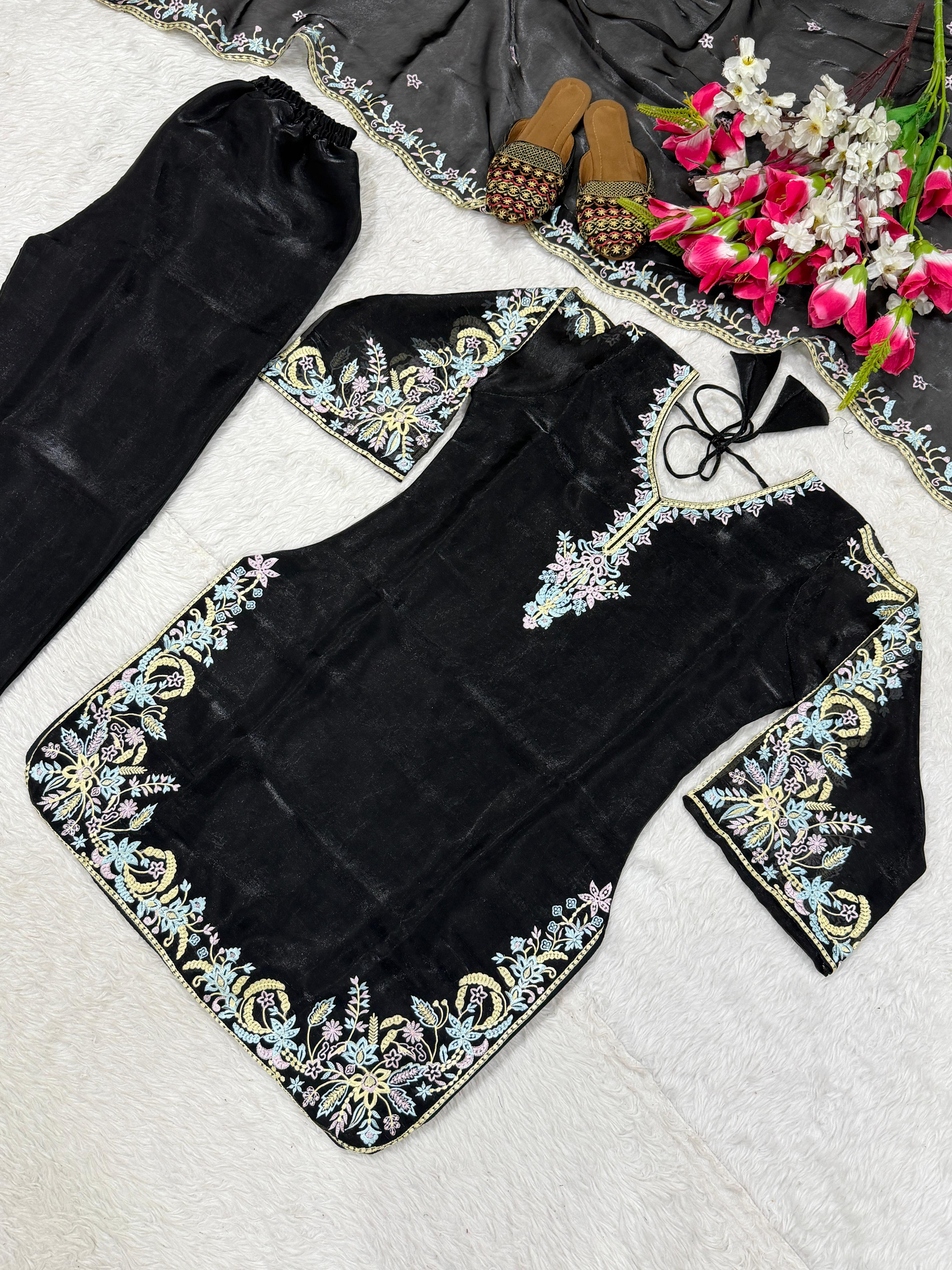 💥Launching New Designer Party Wear Look Top, pent and Dupatta👌❤️
