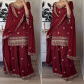 Party Wear Look Top , Sharara Plazzo  and Dupatta, New Fancy Style 👌❤️