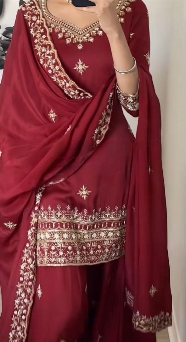 Party Wear Look Top , Sharara Plazzo  and Dupatta, New Fancy Style 👌❤️
