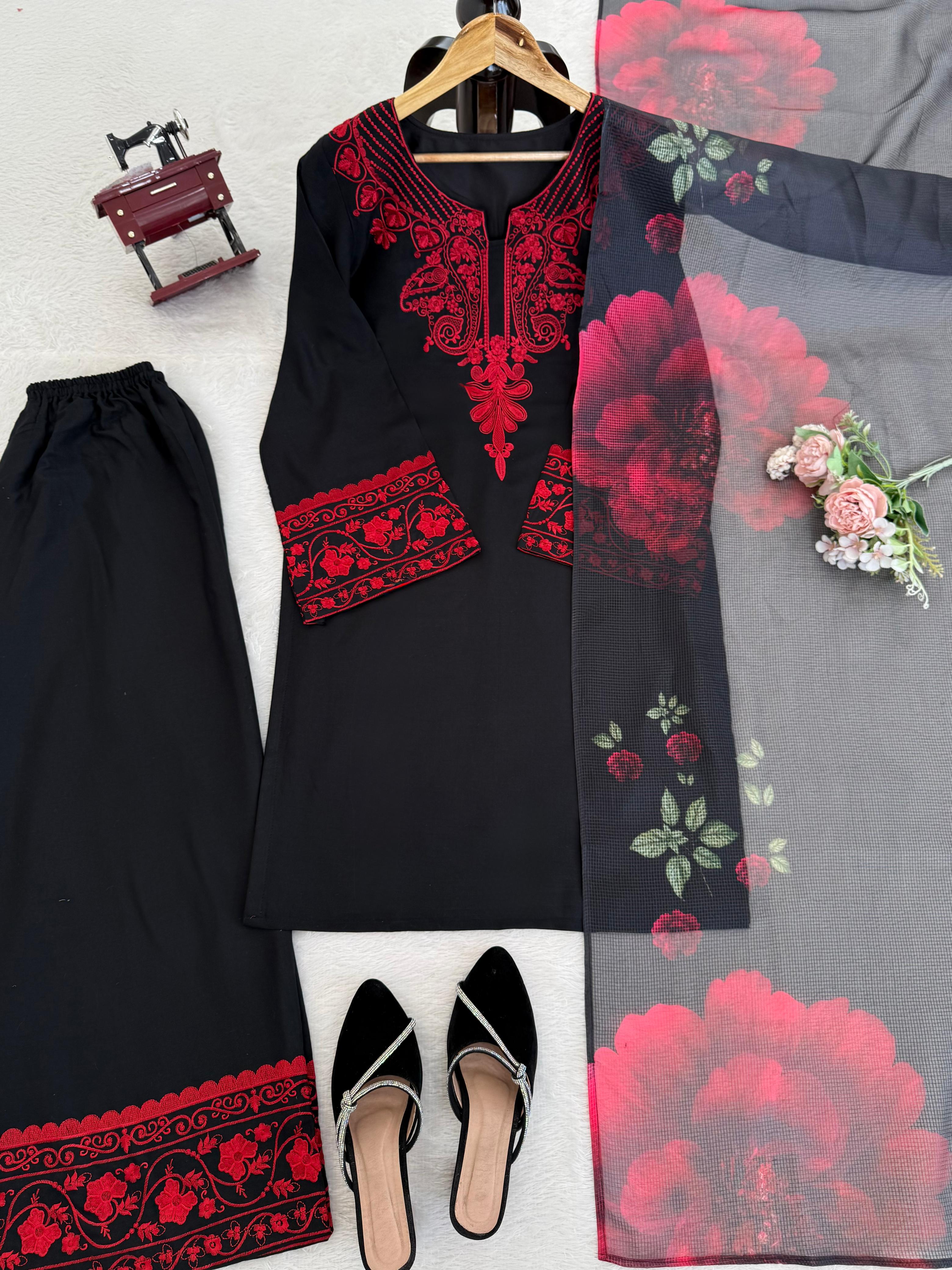 Exclusive 3-piece Top Pant Set – crafted for comfort, stitched with grace