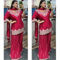 Beautiful Heavy Embroidery Coding Sequence Work Sharara Set