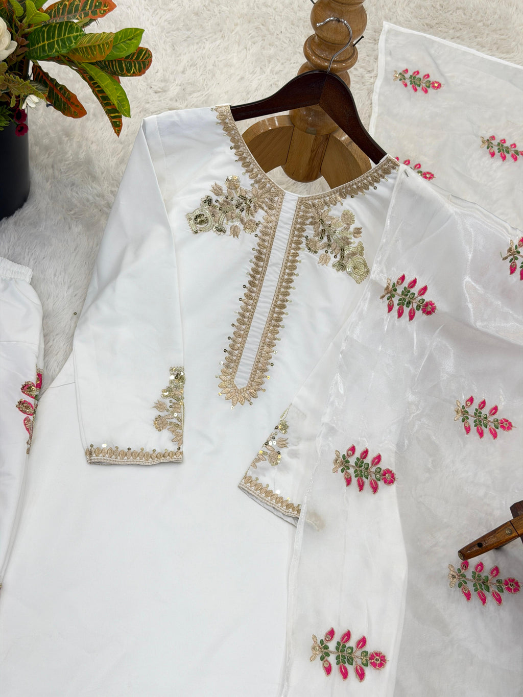 Heavy Crepe Silk Readymade Top & Bottom