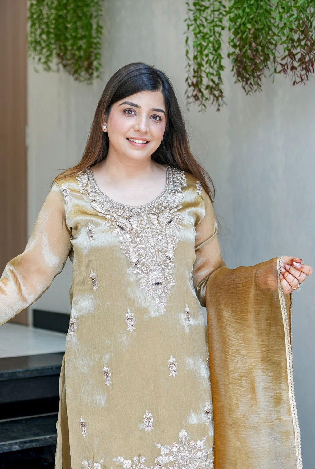 New Ready-made Collection With Silky 😍 Silk And Heavy Embroidery Sequence Work Top-Sharara
