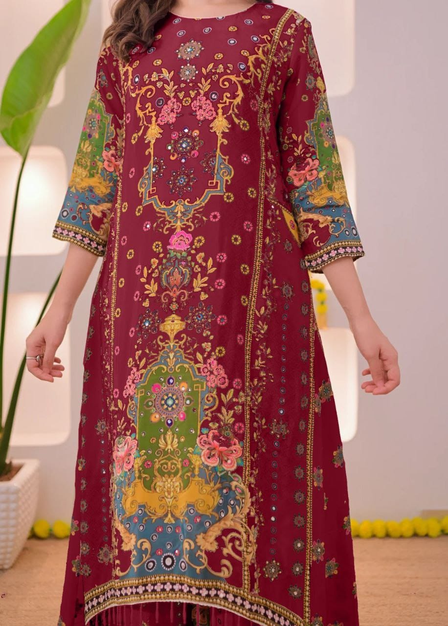 NOORI ANARKALI ROUND PLAZA SET