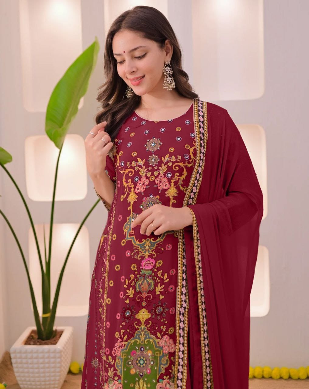 NOORI ANARKALI ROUND PLAZA SET