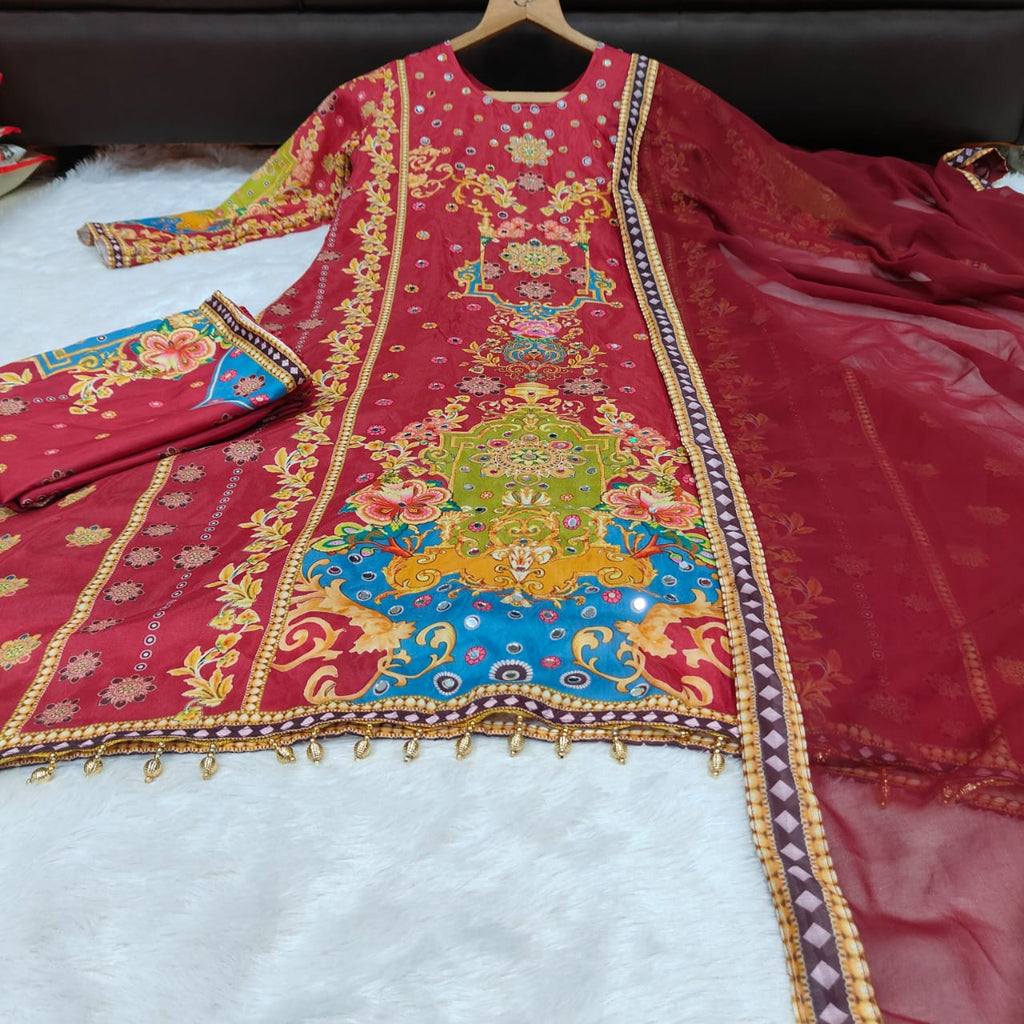NOORI ANARKALI ROUND PLAZA SET