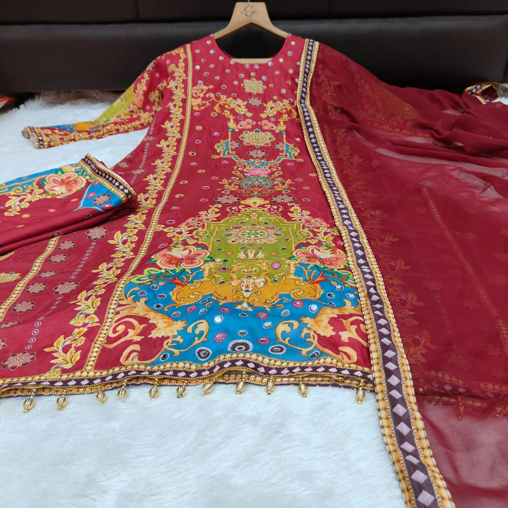 NOORI ANARKALI ROUND PLAZA SET