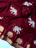 PREMIUM marsh mellow self VIEWING SAREE